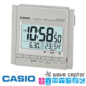電波 めざまし 時計 カシオ DQD-705J-8JF CASIO 温度 湿度 LED ダブルアラーム カレンダー スヌーズ LED ライト デジタル 【お取り寄せ】