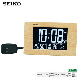 電波 デジタル 時計 DL219B セイコー SEIKO クロック デジタル表示 白色 LED 掛 置 兼用 温度 湿度 カレンダー 【お取り寄せ】