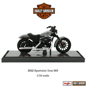 n[[ _rbh\ Harley Davidson 2022 Sportster Iron 883 X|[cX^[ ACA 1/18 XP[ ~j`A tBMA Maisto }CXg CZX V[Y 43 y񂹁z