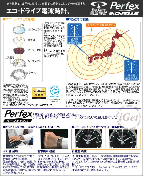 楽天市場】シチズン エコ・ドライブ 電波時計 クロスシー ティタニア 