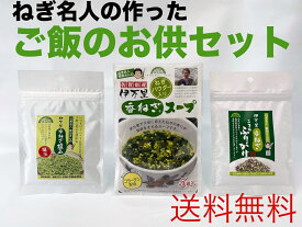 国産 ご飯のお供セット 伊万里香ねぎ ねぎ塩玉35g ねぎスープ5袋入 ねぎごま塩ふりかけ35g 調味料 ネギ カットねぎ カット野菜 エアードライ お取り寄せ 詰め合わせ おいしい 農家 工場 栄養 簡単 レシピ 時短 薬味 献立 食品ロス HACCP 送料無料