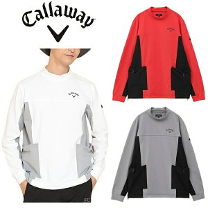 キャロウェイ ゴルフ メンズ 長袖シャツ カノコ&ドットエア モックネック シャツ Callaway Golf C24233104