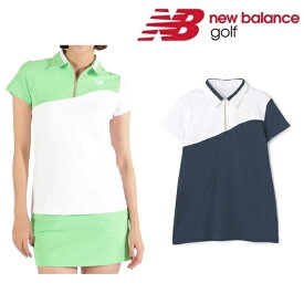 ニューバランス ゴルフ レディース マイクロチェック柄 ハーフジップ カラーシャツ New Balance Golf 012-4168502 2024年春夏モデル