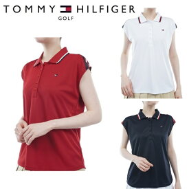 トミーヒルフィガー ゴルフ レディース トリコロール フレンチスリーブシャツ TOMMY HILFIGER GOLF THLA409 2024年春夏モデル