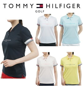 トミーヒルフィガー ゴルフ レディース フロントロゴ 半袖ポロシャツ TOMMY HILFIGER GOLF THLA429 2024年春夏モデル