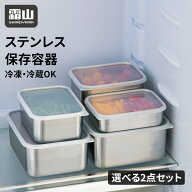 【特典付】選べる2個 フタ付きステンレス バット 冷凍保存容器 密閉 浅型 深型 保存容器 業務用 ステンレ…