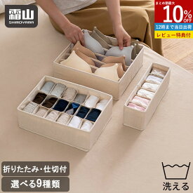 【10％OFFクーポン 全商品】【特典付】洗える 布製 下着 収納ケース 収納ボックス 衣類収納 アンダーウェア収納ボックス 6マス 6列 引出し収納 整頓ボックス アンダーウェア 衣類 靴下 ランジェリー ネクタイ ブラジャー 収納 ケース ボックス 仕切り チェスト 霜山