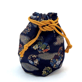 将棋用品　オリジナル手作り駒袋　おしゃれに持てる　西陣織（裏打ち）　花てまり