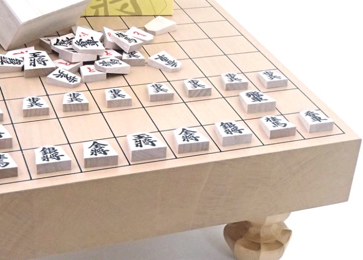 楽天市場】木製将棋盤セット オリジナル押彫根付1個つき 新桂二寸足付