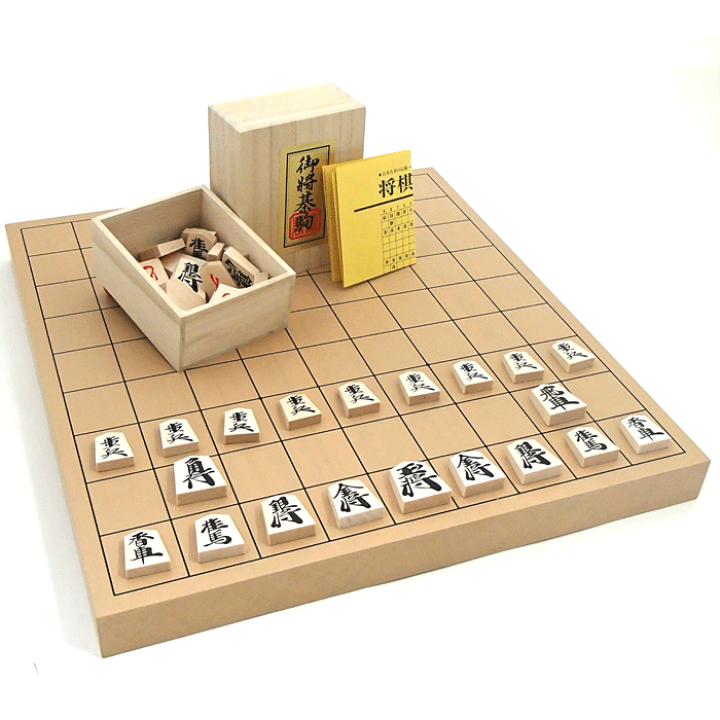 楽天市場】木製将棋盤セット 卓上将棋盤デビューに 新桂1寸卓上接合