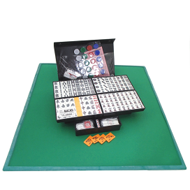 麻雀牌セットとテーブルマット 麻雀セット 麻雀牌 麻雀マット マージャン 卓上 折りたたみ コンパクト