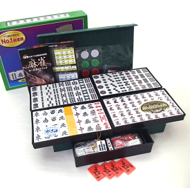 手打麻雀牌セット　囲碁ラボオリジナル牌ストラップ1個付き　大きめで大人気　麻雀牌水仙　やきとりマーク4枚付