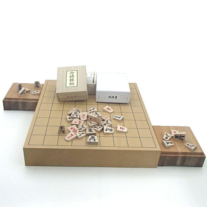 楽天市場】木製将棋盤セット 新桂2寸卓上接合将棋盤と昔懐かしい楓漆 