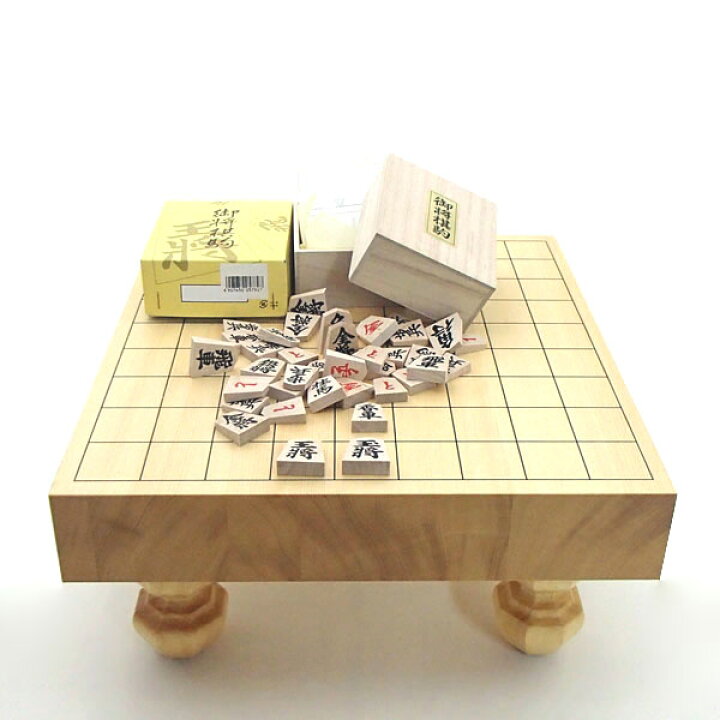 楽天市場】木製将棋盤セット 本榧に次ぐ ヒバ2寸足付接合将棋盤に 