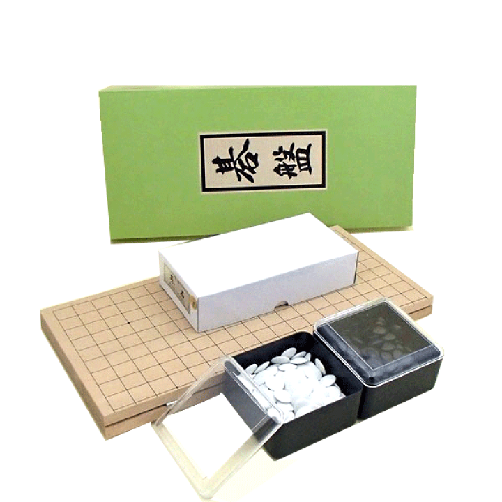 楽天市場】囲碁盤セット 新桂5号折碁盤とプラスチック碁石梅（約7mm厚