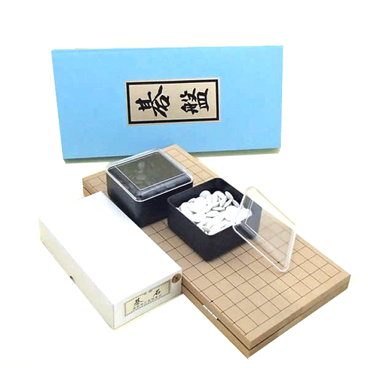 囲碁　碁盤　碁石　セット 楽天市場】囲碁盤セット 新桂6号折碁盤とプラスチック碁石梅（約7mm厚