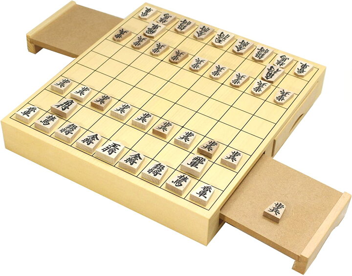 楽天市場】木製将棋盤セット 完全収納式将棋セット「名人PREMIUM 