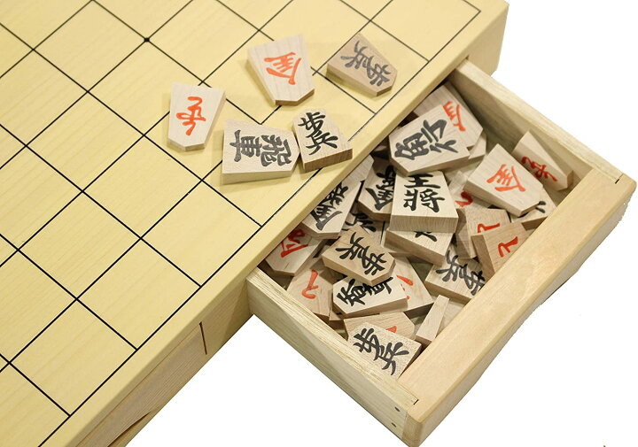 楽天市場】木製将棋盤セット 完全収納式将棋セット「名人PREMIUM 