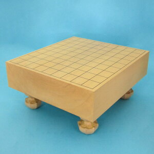 高級木製将棋盤　北海道産　本桂3寸足付一枚板将棋盤　安心ランク　松（約9cm厚）