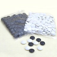 楽天出店23周年記念　碁石　プラスチック中厚石（厚さ約6mm弱）袋入り