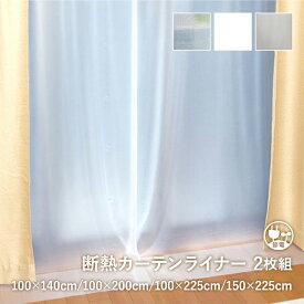 【P3倍★5/10本日限定】断熱カーテンライナー 2枚組 100×140cm/100×200cm/100×225cm/150×225cm 節電 省エネ エコ 幅100 幅150 遮熱 保温 紫外線カット UVカット 遮光 採光 ビニールカーテン 遮断 UVカット