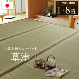【最大10%offセール+LINE300円offクーポン★12日迄】い草 上敷き カーペット 上敷き 「 草津 」 正方形 長方形 国産 上敷 畳 イ草 いぐさ ござ い草ラグ 和 双目織 カバー イケヒコ 1畳 2畳 3畳 4.5畳 4畳半 6畳 8畳 和室 おしゃれ くつろぎ 和モダン アウトドア