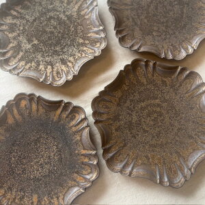 臼杵焼 USUKIYAKI ヘキサゴナルプレート  金彩釉 USUKIYAKI研究所