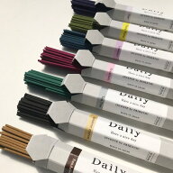お香　Daily INCENSE（45本入）　セージ、イランイラン、ラベンダー、ゼラニウム、ティーツリー、ひのき…