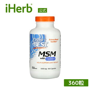 �yPOINT20�{��01/09 20:00�`1/16 01:59�zDoctor's Best MSM �y iHerb �A�C�n�[�u ���� �z �h�N�^�[�Y�x�X�g ���`���X���t�H�j�����^�� OptiMSM �I�v�e�BMSM �T�v�������g �T�v�� �J�v�Z�� 1,000mg 360��