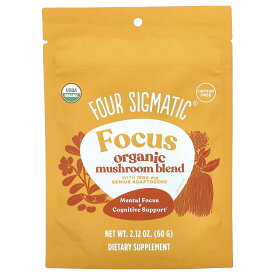 【POINT20倍★1/30 00:00〜2/11 23:59】Four Sigmatic オーガニック マッシュルーム ブレンド 【 iHerb アイハーブ 公式 】 フォーシグマティック フォーカス ヤマブシタケ 冬虫夏草 ノンカフェイン 60g