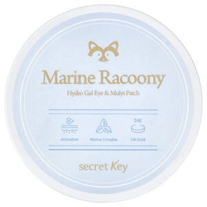 【POINT20倍★10/30 0:00〜23:59限定】Secret Key ハイドロゲル アイ & マルチパッチ 【 iHerb アイハーブ 公式 】 シークレットキー マリンラクーニー パック アイパッチ アイパック 目元パック アイマ