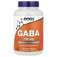 NOW FoodsgABA 【 iHerb アイハーブ 公式 】 ナウフーズ サプリメント ギャバ アミノ酸 ガンマアミノ酪酸…