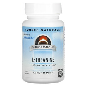 Source Naturals L-テアニン 【 iHerb アイハーブ 公式 】 ソースナチュラルズ テアニン アミノ酸 サプリ サプリメント タブレット 200mg 60粒