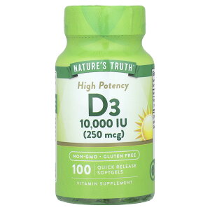 Nature's Truth �r�^�~��D3 �y iHerb �A�C�n�[�u ���� �z �l�C�`���[�Y�g�D���[�X �r�^�~��D �r�^�~�� D3 D �R���J���V�t�F���[�� �r�^�~���� �r�^�~���T�v�� �T�v�� �\�t�g�W�F�� 250mcg 10,000IU 100��