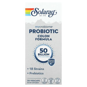 Solaray �v���o�C�I�e�B�N�X �y iHerb �A�C�n�[�u ���� �z �\�����[ ���_�� �r�t�B�Y�X�� �}�C�N���o�C�I�[�� Mycrobiome �v���o�C�I�e�B�N�X �T�v�������g �T�v�� �x�W�J�v�Z�� 500�� 30��