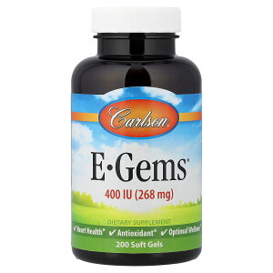 Carlson E-�W�F�� �y iHerb �A�C�n�[�u ���� �z �J�[���\�� �r�^�~��E �r�^�~�� E �g�R�t�F���[�� �r�^�~���T�v�� E-�W�F���X �T�v�������g �T�v�� �\�t�g�W�F�� 268mg 400IU 200��