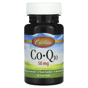 Carlson RGUCQ10 y iHerb ACn[u  z J[\ CoQ10 RGUC Q10 Co-Q10 rLm r^~E Tvg Tv \tgWF 50mg 30
