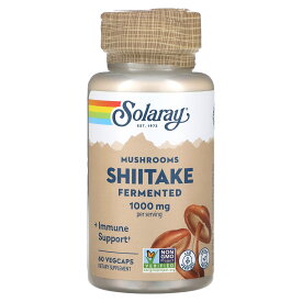 【POINT20倍★7/4 20:00〜7/11 1:59】Solaray シイタケ 【 iHerb アイハーブ 公式 】 ソラレー オーガニック 有機 発酵 しいたけ 椎茸 マッシュルーム きのこ キノコ サプリメント サプリ ベジカプセル 1,000mg 60粒