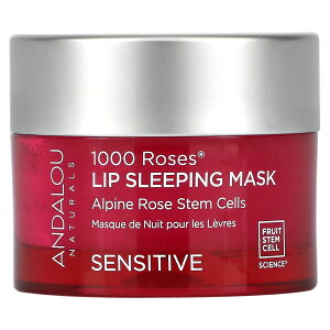 【POINT20倍★10/24 20:00〜10/27 9:59】Andalou Naturals 1000ローズ リップ スリーピング マスク 【 iHerb アイハーブ 公式 】 アンダルーナチュラルズ リップパック 唇パック 洗い流す パック ダマスクバ