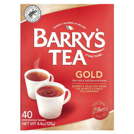 【7,000円以上購入で20%OFFクーポン★9/4 20:00~9/11 01:59】Barry's Tea ゴールド ブレンドティー 【 iHerb アイハーブ 公式 】 バリーズティー 紅茶 ティーバッグ 40個