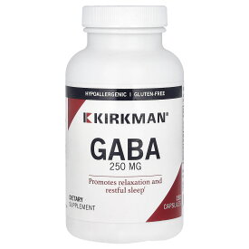 Kirkman Labs GABA 【 iHerb アイハーブ 公式 】 カークマンラブズ ギャバ ガンマアミノ酪酸 γ-アミノ酪酸 アミノ酸 サプリメント サプリ カプセル 250mg 150粒