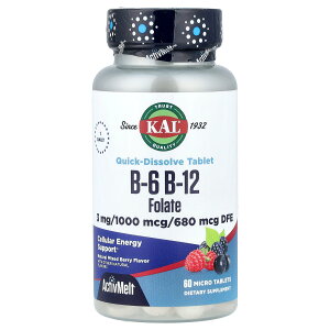 �y15%OFF�N�[�|����5/23 20:00~5/27 01:59�zKAL B-6 B-12 �y iHerb �A�C�n�[�u ���� �z �J�� �r�^�~��B �r�^�~��B6 �r�^�~��B�Q �t�_ �r�^�~��B12 �V�R�x���[ �V�R�`�F���[ �T�v�� �T�v�������g �^�u���b�g 60