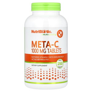 NutriBiotic メタ-C 【 iHerb アイハーブ 公式 】 ニュートリバイオティック イミュニティ ビタミン C アスコルビン酸 カルシウム スピルリナ サプリメント サプリ ヴィーガンタブレット 1,000mg 250
