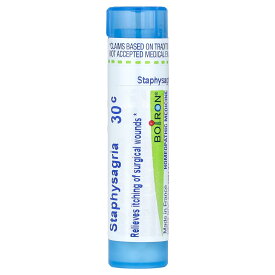 Boiron スタフィサグリア 【 iHerb アイハーブ 公式 】 ボイロン レメディ レメディー ホメオパシー サプリメント サプリ ペレット 30C 約80粒