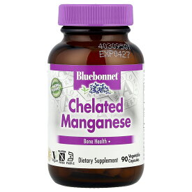 【POINT20倍★8/4 20:00〜8/11 1:59】Bluebonnet Nutrition キレート マンガン 【 iHerb アイハーブ 公式 】 ブルーボネット ニュートリション キレート化 ビスグリシン酸 ミネラル ミネラルサプリ サプリメント サプリ ベジカプセル 90粒