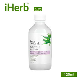 InstaNatural 7% グリコール酸 AHA トナー 【 iHerb アイハーブ 公式 】 インスタナチュラル 化粧水 グリコール酸 フルーツ酸 ビタミンC ハマメリス ヒアルロン酸 スキンケア フェイスケア 角質ケア 毛穴ケア 120ml