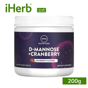 MRM Nutrition D-マンノース + クランベリー 【 iHerb アイハーブ 公式 】 エムアールエム ニュートリション マンノース 有機 オーガニック フェノール酸 フラボノイド サプリ パウダー 粉末 クラン