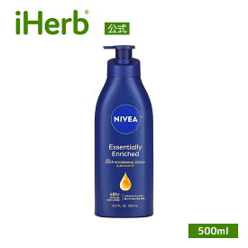 Nivea ボディローション 【 iHerb アイハーブ 公式 】 ニベア ボディクリーム エッセンシャリーエンリッチド アーモンドオイル配合 乾燥肌 超乾燥肌 敏感肌用 500ml