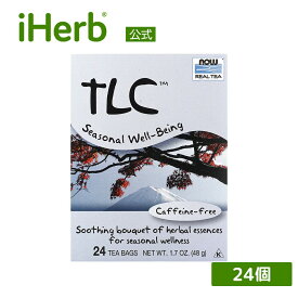 NOW Foods TLC 【 iHerb アイハーブ 公式 】 ナウフーズ リアルティー ブレンド ハーブティー ハーバルティー エルダーベリー 甘草 スリッパリーエルム ショウガ ノンカフェイン ドリンク ティーバッグ 48g 24個