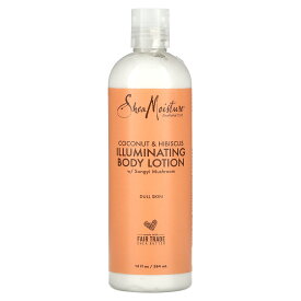 【マラソン期間限定MAX P20倍】SheaMoisture イルミネーティング ボディローション 【 iHerb アイハーブ 公式 】 シアモイスチャー クルエルティフリー マツタケ成分配合 ココナッツ＆ハイビスカス 384ml